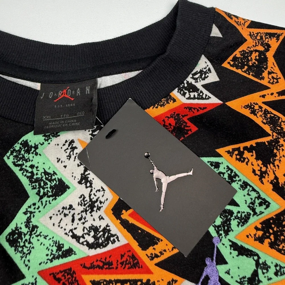 Jordan Shirt Mens 2XL All Over Retro 7 Hare Jumpman T-Shirt Tee CW0911-010